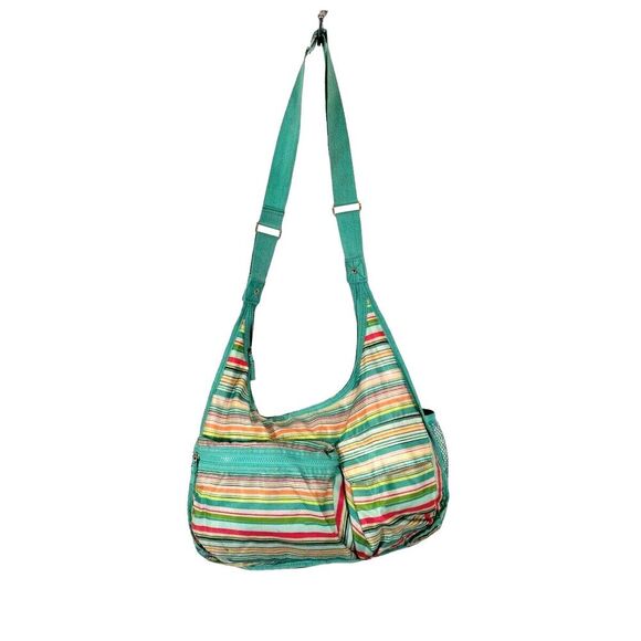 thirty-one Handbags - 31 Gift Bag Stripe Diaper Tote Bag Crossbody Adjustable Straps Pockets Zip top